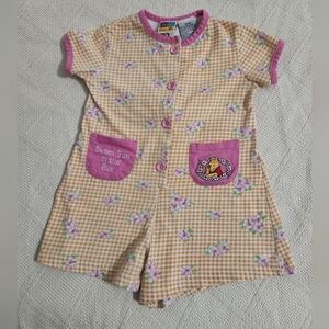 *sold* Vintage Winnie Pooh Floral Romper